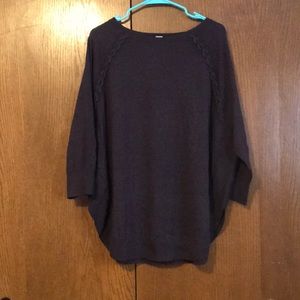 Deep purple pull over sweater